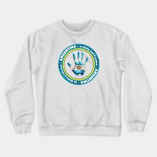 Argentina Motto Hand DNA Watercolor Art In Unity and Freedom Crewneck Sweatshirt